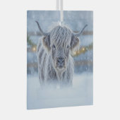 Highland Calif in the Snow Country Cute Glas Ornament (Voorkant Rechts)