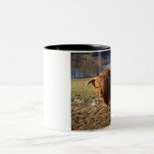 Highland Cattle Bull, Schotland Tweekleurige Koffiemok (Center)
