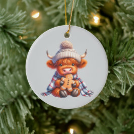 Highland Cattle Christmas Baby Keramisch Ornament