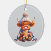 Highland Cattle Christmas Baby Keramisch Ornament (Links)