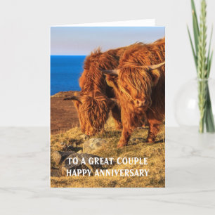 Highland Cattle Jubileum Card Kaart