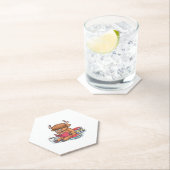 Highland Cattle Koe Lees boeken Drink Coffee Class Kartonnen Onderzetters (Insitu)