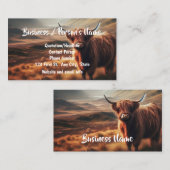 Highland Cattle Koeien Dier Boerderij Custom Visitekaartje (Voorkant / Achterkant)