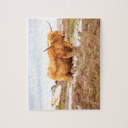 Highland Cattle Legpuzzel (Verticaal)