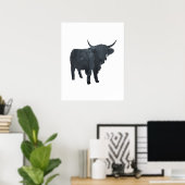 Highland Cattle Poster (Thuiskantoor)