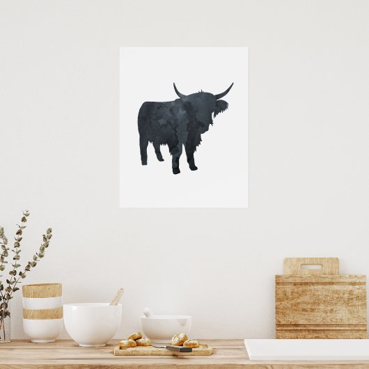Highland Cattle Poster (Keuken)