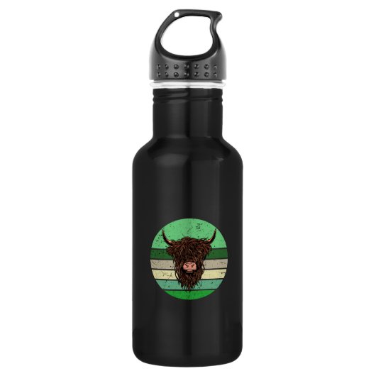 Highland Cattle Waterfles (Voorkant)