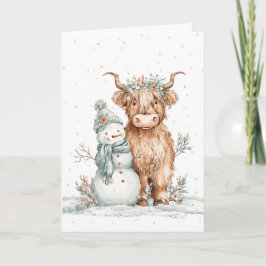 Highland Christmas Friends Feestdagen Kaart