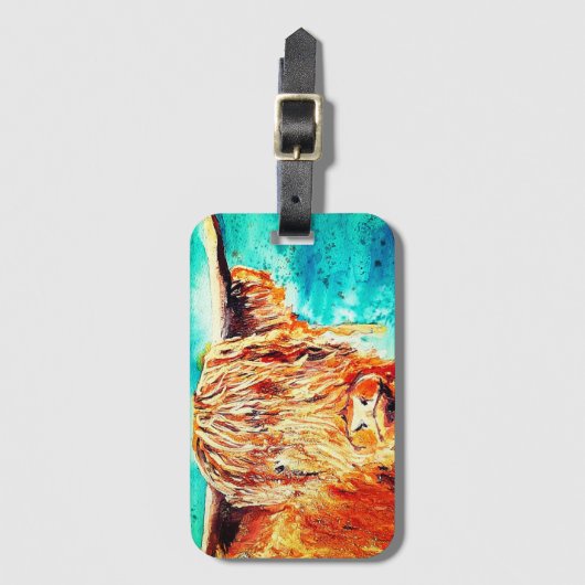Highland Coo Bagagelabel (Voorkant (verticaal))