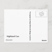 Highland Coo Briefkaart (Achterkant)