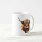 Highland Coo Greeting Card -  Koffiemok (Voorkant rechts)