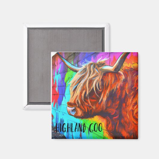 Highland coo magnet (Voorkant / Achterkant)
