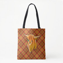 Highland Coo Souvenir Canvas tas