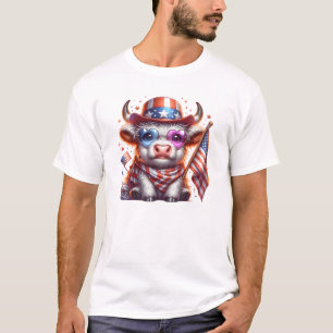 Highland Cow 4 juli sublimatie clipart-60643  T-shirt