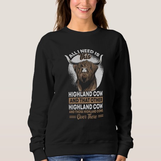 Highland Cow Apparel Highland Cattle Farmer Trui (Voorkant)
