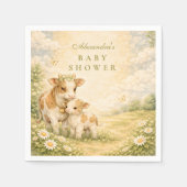 Highland Cow Baby Shower Servet (Voorkant)