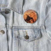 Highland Cow Button Badge (In situ)