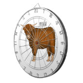 Highland cow cartoon illustration dartbord (Voorkant Rechts)