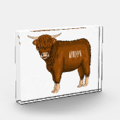 Highland cow cartoon illustration fotoblokken (Links)
