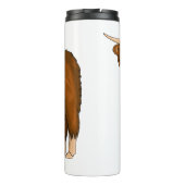 Highland cow cartoon illustration  thermosbeker (Achterkant)