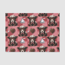 Highland Cow Chocolate Heart Kisses Gift Filler Tissuepapier