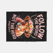 Highland Cow Christian  Fleece Deken (Voorkant (Horizontaal))