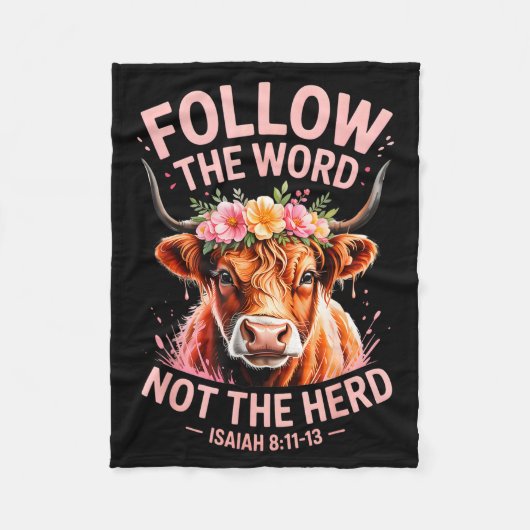 Highland Cow Christian  Fleece Deken (Voorkant)
