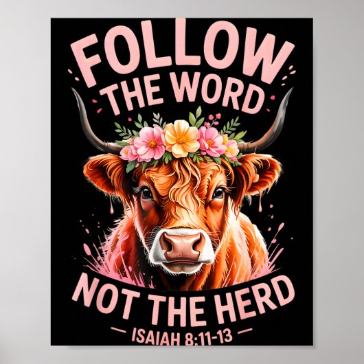 Highland Cow Christian  Poster (Voorkant)