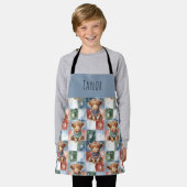 Highland Cow Christmas Cook Crew Personalized Kids Schort (Gedragen)