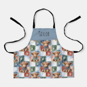 Highland Cow Christmas Cook Crew Personalized Kids Schort (Voorkant)
