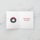 Highland Cow Christmas Feestdagen Kaart (Binnen)