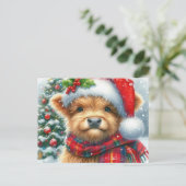 Highland Cow Christmas Greetings Feestdagenkaart (Staand voorkant)