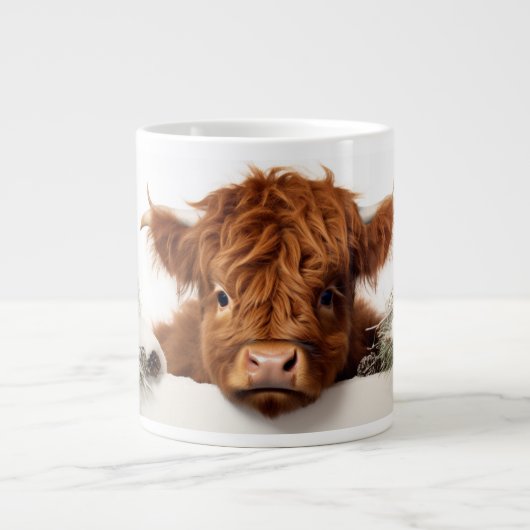 Highland Cow Christmas Grote Koffiekop (Voorkant)