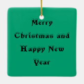 Highland Cow Christmas Keramisch Ornament (Achterkant)