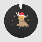 Highland cow christmas lights ornament (voorkant)