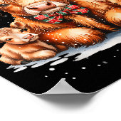 Highland Cow Christmas Outfit Idea Women Xmas High Poster (Hoek)
