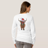 Highland Cow Christmas T-shirt (Achterkant volledig)