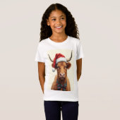 Highland Cow Christmas T-shirt (Voorkant volledig)