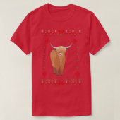 Highland Cow Christmas T-shirt (Design voorkant)