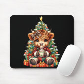 Highland Cow Christmas Tree Cute Heifer Cow Mooey  Muismat (Met muis)