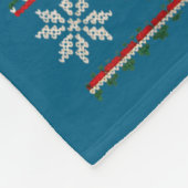 Highland Cow Christmas Ugly Sweater Style Festive Fleece Deken (Hoek)