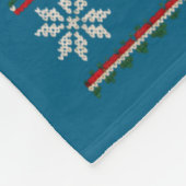 Highland Cow Christmas Ugly Sweater Style Festive  Fleece Deken (Hoek)