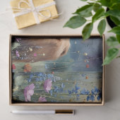 Highland Cow Colorful Meadow *personalize* Tissuepapier (Geschenk)