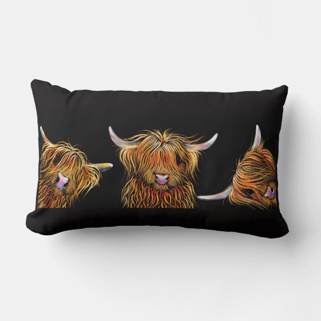 HiGHLaND CoW CuSHioN ' THe SCoTieS ' Kussen (Voorkant)