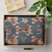 Highland Cow Festive Santa Christmas Tissuepapier (Geschenk)