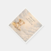 Highland Cow Floral Baby Shower Servet (Hoek)