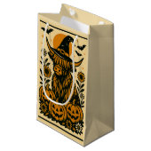 Highland Cow Halloween Gift Bag  Klein Cadeauzakje (Voorkant Gekanteld)