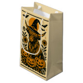 Highland Cow Halloween Gift Bag  Klein Cadeauzakje (Achterkant Gekanteld)