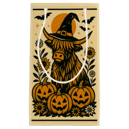 Highland Cow Halloween Gift Bag  Klein Cadeauzakje
