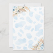 Highland Cow Holy Cow baby shower Boy Bedankkaart (Achterkant)